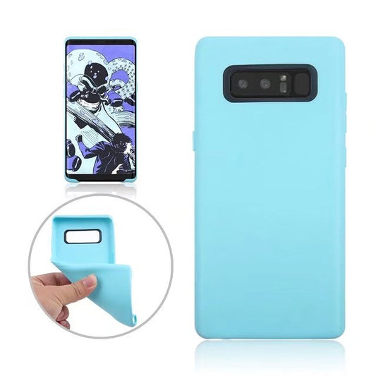 Hülle für Samsung Galaxy Note 8 Handy Cover Silikon Case Bumper Matt Hellblau