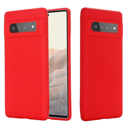 Hülle für Google Pixel 6 Pro Handyhülle Silikon Case Cover Bumper Matt Rot