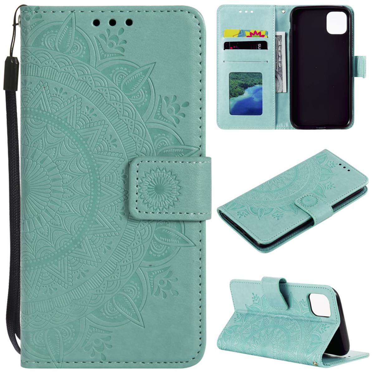 Hülle für Samsung Galaxy A22 5G Handyhülle Flip Case Cover Tasche Mandala Grün