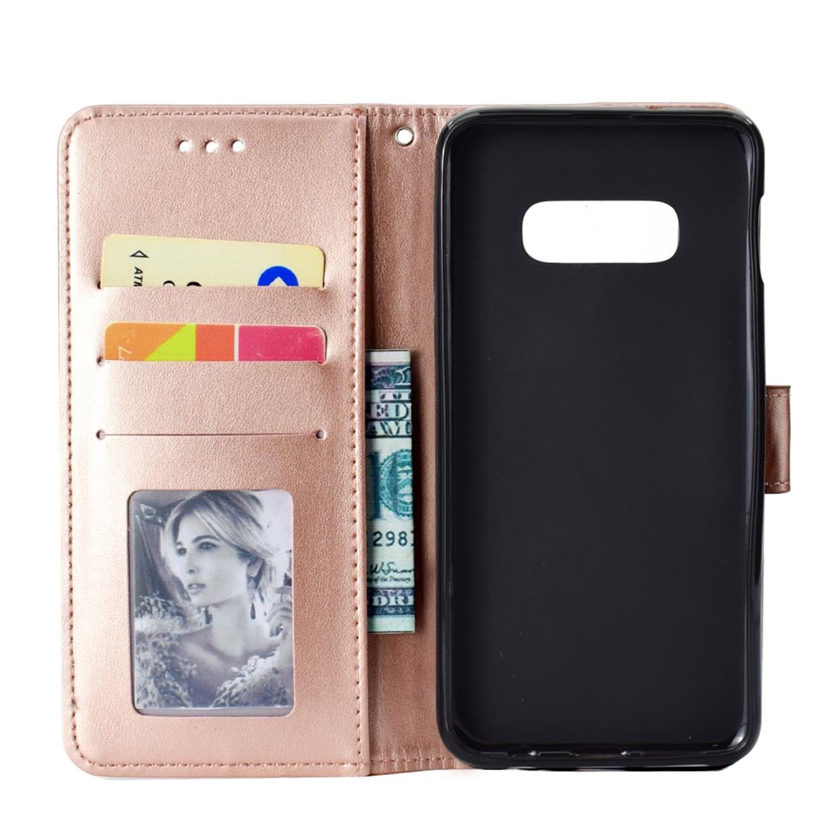 Hülle für Samsung Galaxy S10e Handyhülle Flip Case Schutzhülle Mandala Rosegold