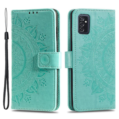 Hülle für Samsung Galaxy M52 5G Handyhülle Flip Case Cover Etui Mandala Grün