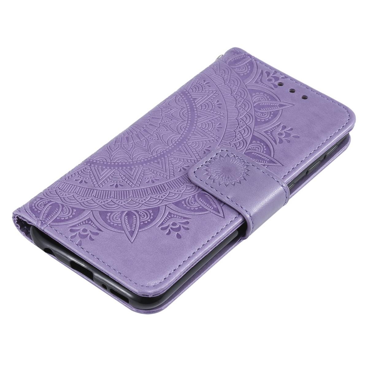 Hülle für Samsung Galaxy A40 Handyhülle Schutz Tasche Flip Case Etui Cover Mandala Lila