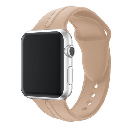 Sportarmband für Apple Watch 49/45/44/42mm Silikon Series Ultra/8/7/6/SE/5 Beige