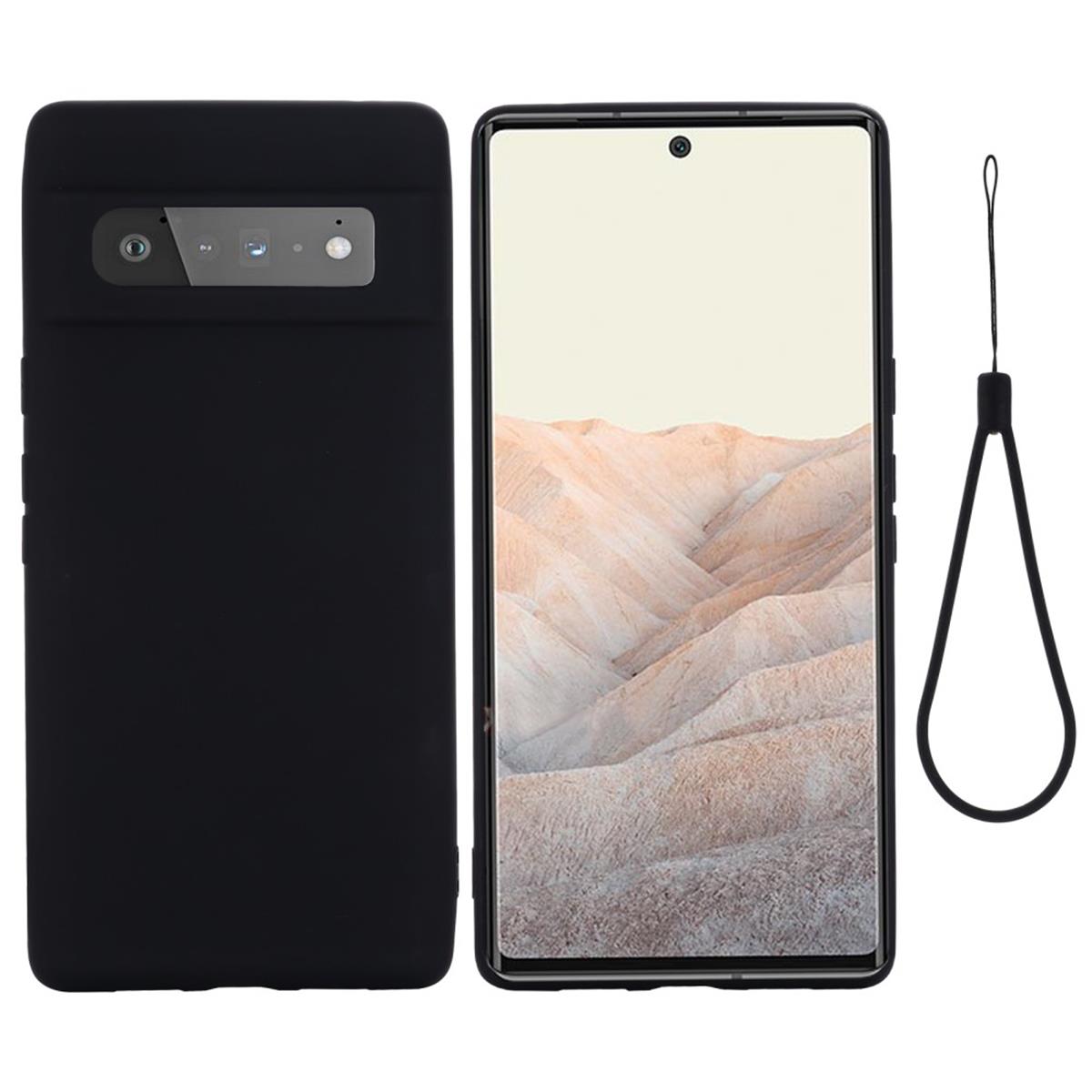 Hülle für Google Pixel 6 Pro Handyhülle Silikon Case Cover Bumper Matt Schwarz