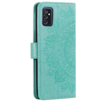 Hülle für Samsung Galaxy M52 5G Handyhülle Flip Case Cover Etui Mandala Grün