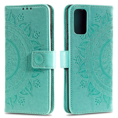 Hülle für Samsung Galaxy S20 Plus Handyhülle Flip Case Schutzhülle Mandala Grün