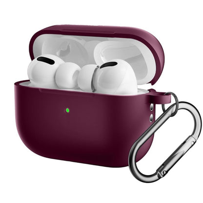 Hülle für Apple AirPods Pro 2 Silikon Case Cover Etui Bumper Schutzhülle Weinrot