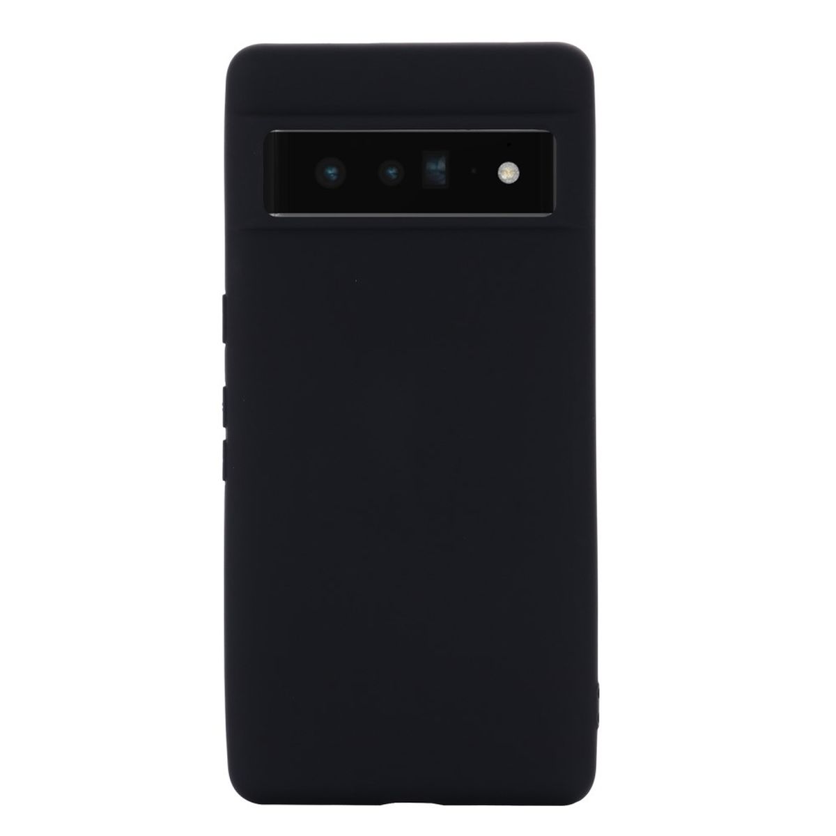 Hülle für Google Pixel 7 Handyhülle Silikon Case Cover Bumper Matt Schwarz