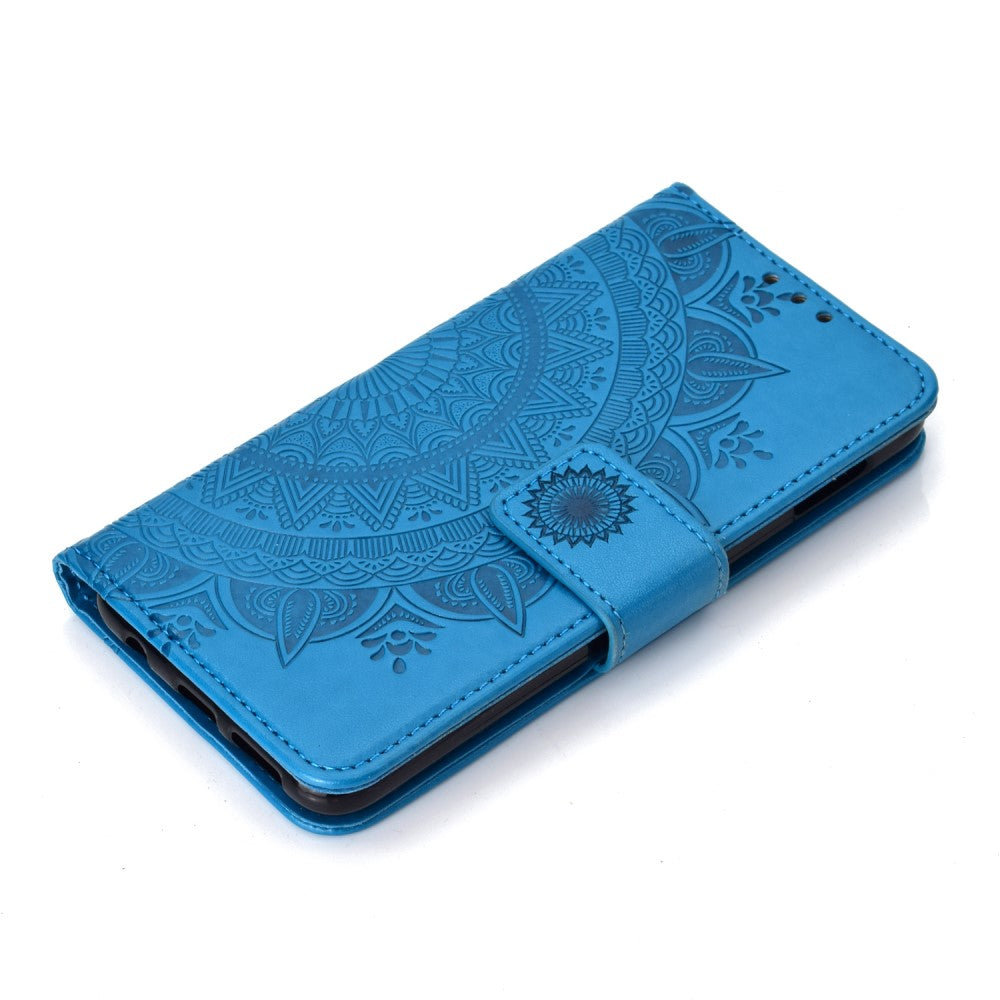 Hülle für Samsung Galaxy S10e Handyhülle Flip Case Schutzhülle Mandala Blau