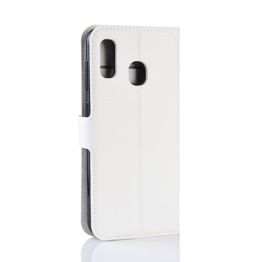 Hülle für Samsung Galaxy A40 Handyhülle Flip Cover Case Bumper Handytasche Weiß