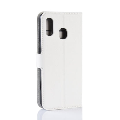 Hülle für Samsung Galaxy A40 Handyhülle Flip Cover Case Bumper Handytasche Weiß
