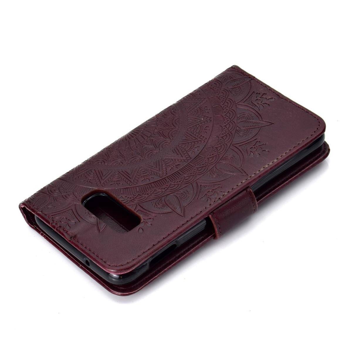 Hülle für Samsung Galaxy S10e Handyhülle Flip Case Schutzhülle Mandala Braun