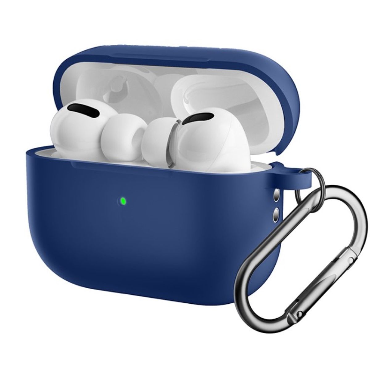 Hülle für Apple AirPods Pro 2 Silikon Case Cover Bumper Schutzhülle Dunkelblau