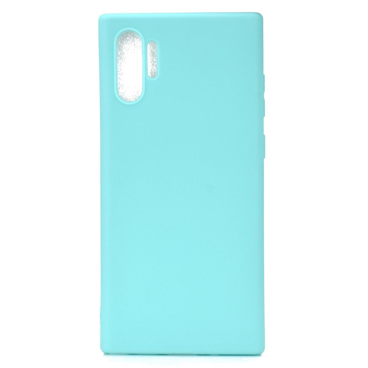 Hülle für Samsung Galaxy Note10+ (5G) Handyhülle Silikon Case Schutzhülle Cover matt Grün