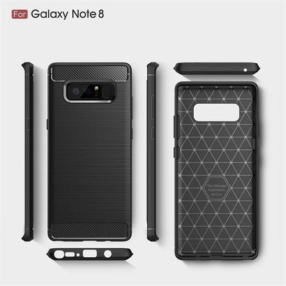 Hülle für Samsung Galaxy Note 8 Handyhülle Cover Bumper Soft Case Carbonfarben