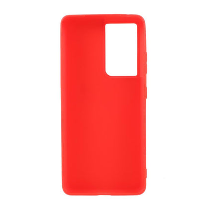 Hülle für Samsung Galaxy S21 Ultra 5G Handyhülle Silikon Case Cover Schutzhülle Matt Rot