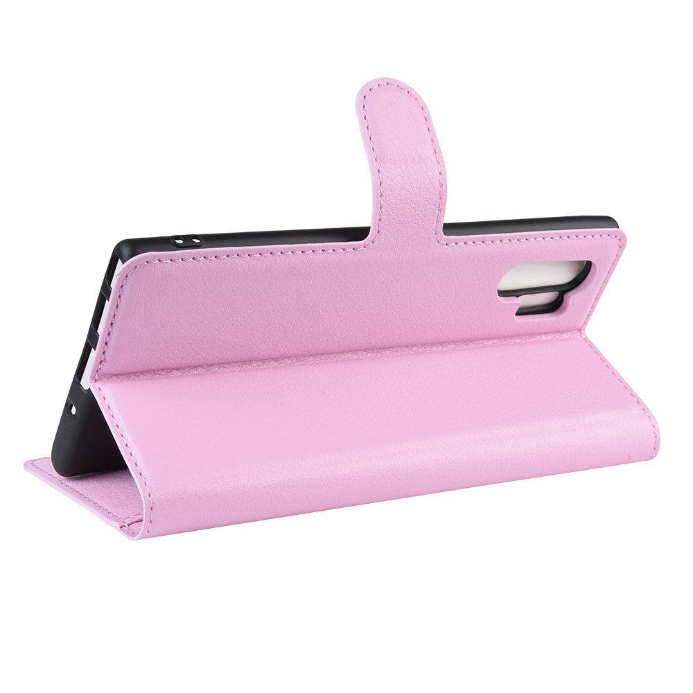 Hülle für Samsung Galaxy Note10+ (5G) Handyhülle Tasche Flip Case Cover Rosa