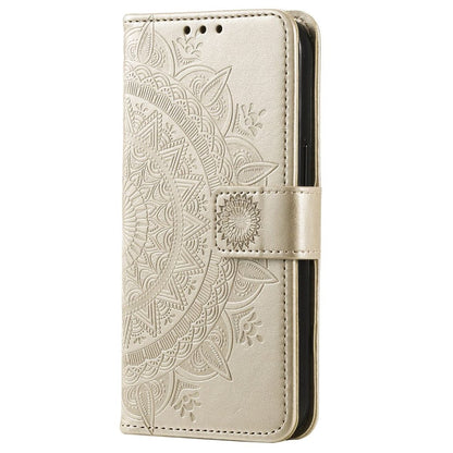 Hülle für Samsung Galaxy S23 Ultra Handyhülle Flip Case Cover Mandala Gold