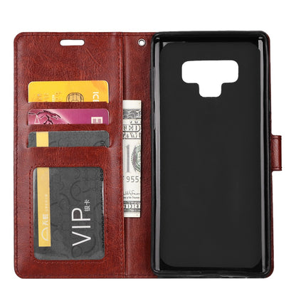 Hülle für Samsung Galaxy Note 9 Handyhülle Flip Case Tasche Cover Etui Braun