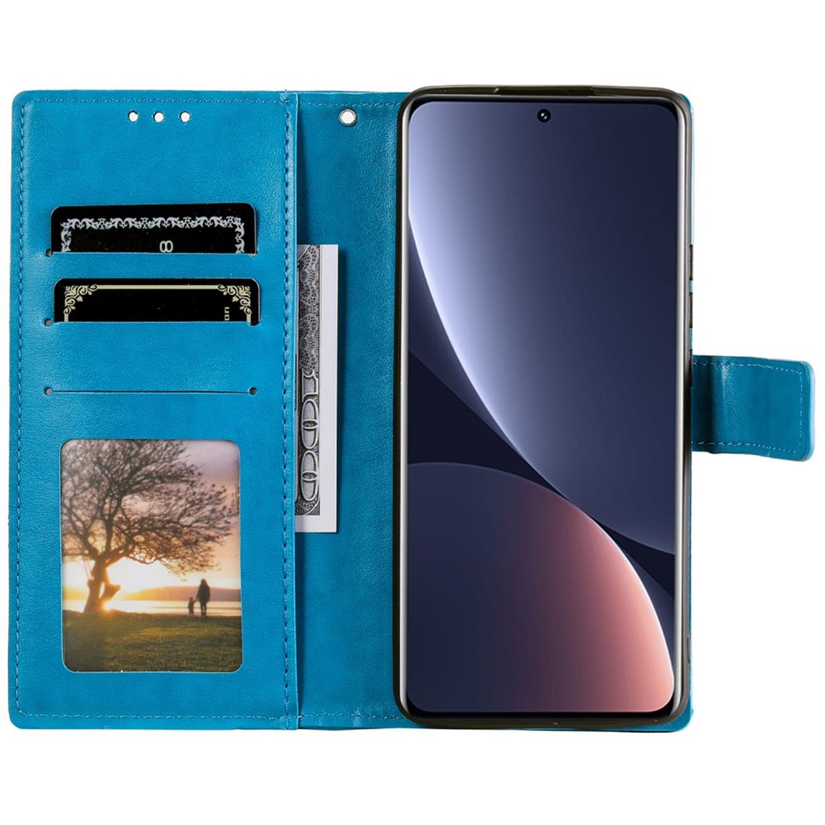 Hülle für Xiaomi 12 Pro Handyhülle Flip Case Cover Tasche Etui Mandala Blau