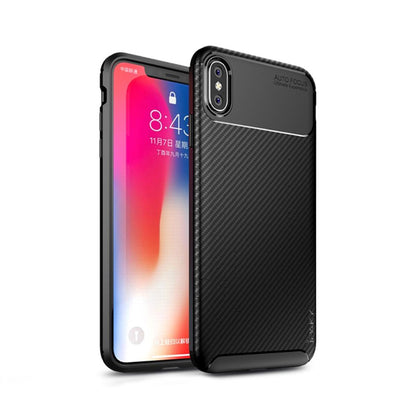 Hülle für Apple iPhone Xs Max Handyhülle Cover Silikon Case Bumper Carbonfarben