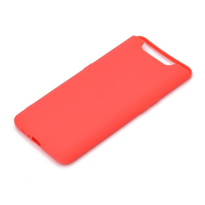 Hülle für Samsung Galaxy A80 Handyhülle Silikon Cover Schutzhülle Case matt Rot