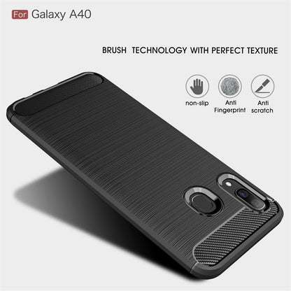 Hülle für Samsung Galaxy A40 Handyhülle Schutzhülle Silikon Case Carbon Farben