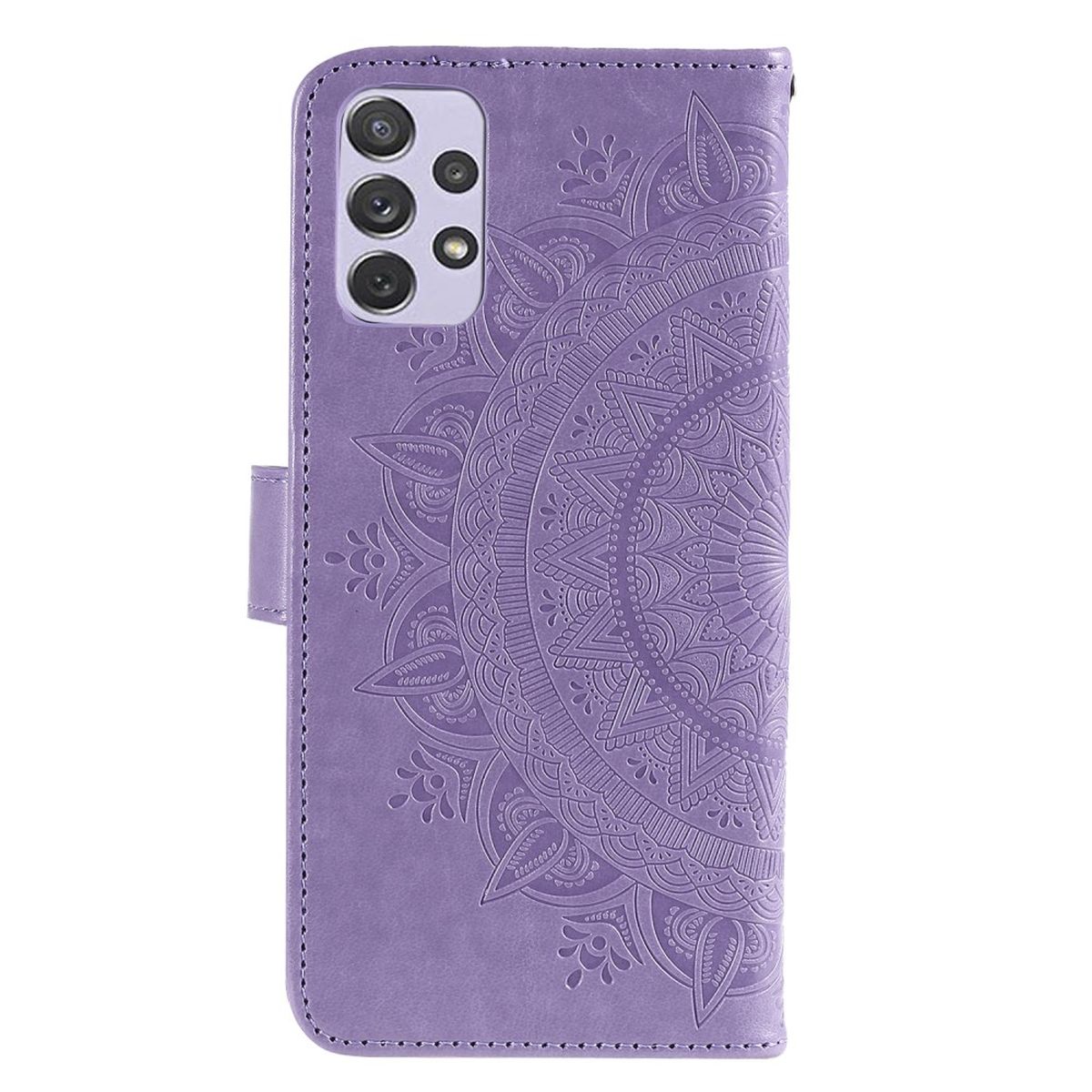 Hülle für Samsung Galaxy A73 5G Handyhülle Flip Case Cover Tasche Mandala Lila