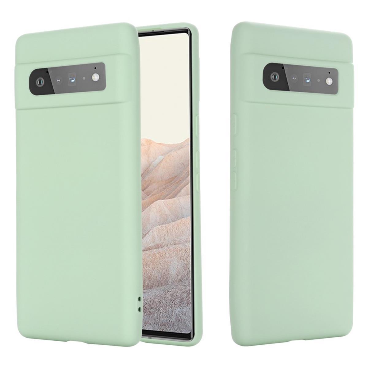 Hülle für Google Pixel 6 Pro Handyhülle Silikon Case Cover Bumper Matt Grün