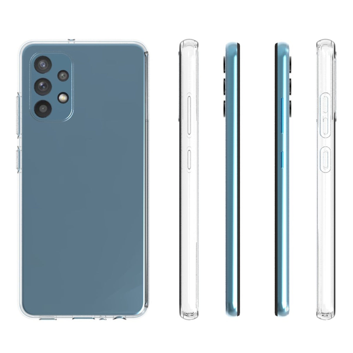 Hülle für Samsung Galaxy A32 4G Handyhülle Silikon Cover Bumper Softcase Klar