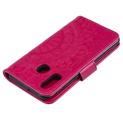 Hülle für Samsung Galaxy A20e Handyhülle Schutz Tasche Flip Case Etui Cover Mandala Pink