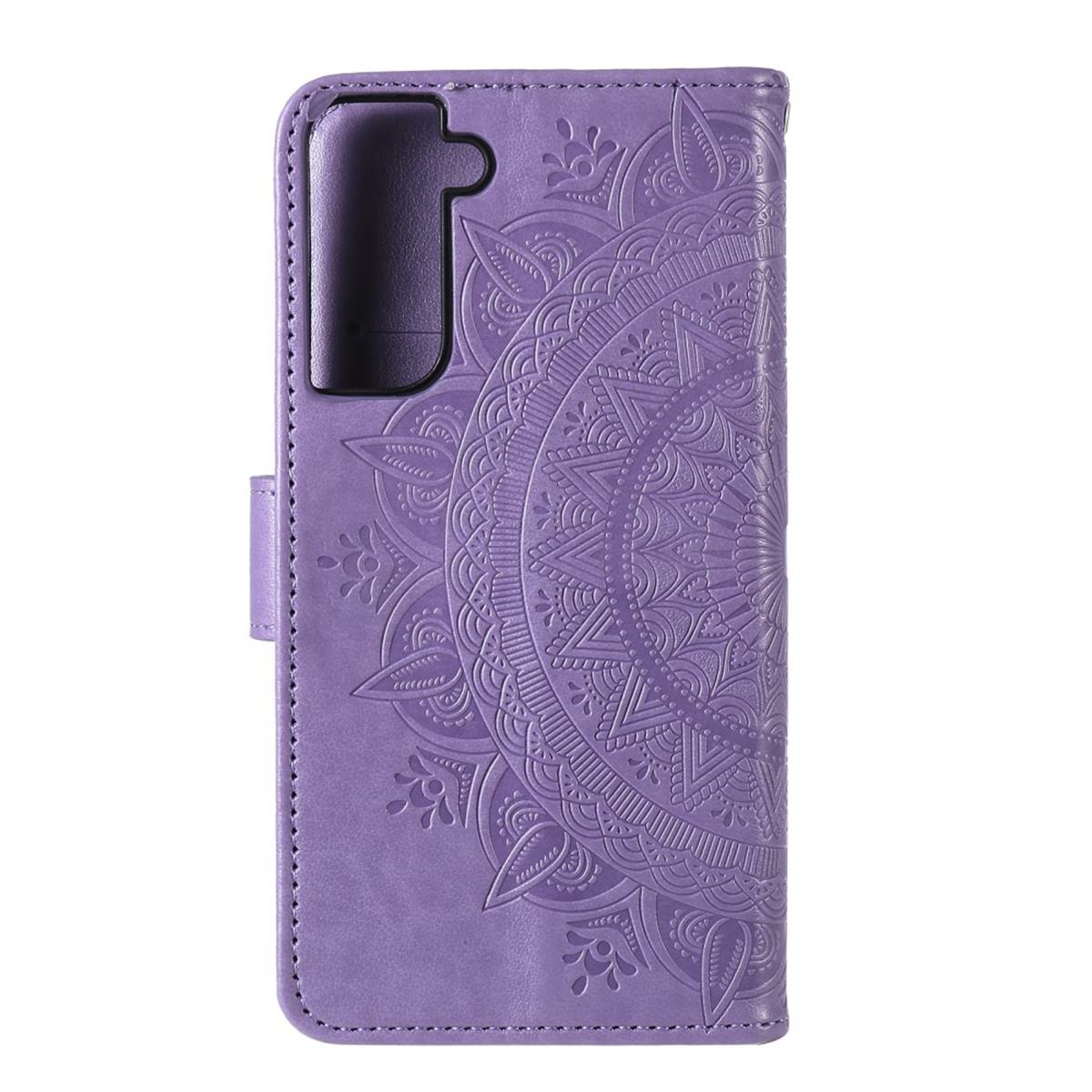 Hülle für Samsung Galaxy S21 Handyhülle Flip Case Cover Schutzhülle Tasche Mandala Lila