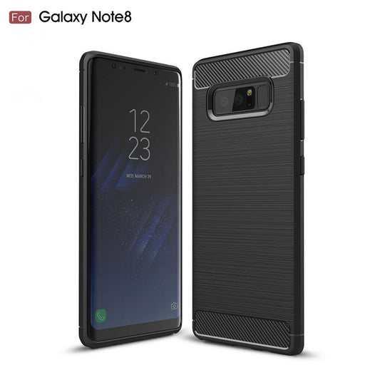 Hülle für Samsung Galaxy Note 8 Handyhülle Cover Bumper Soft Case Carbonfarben