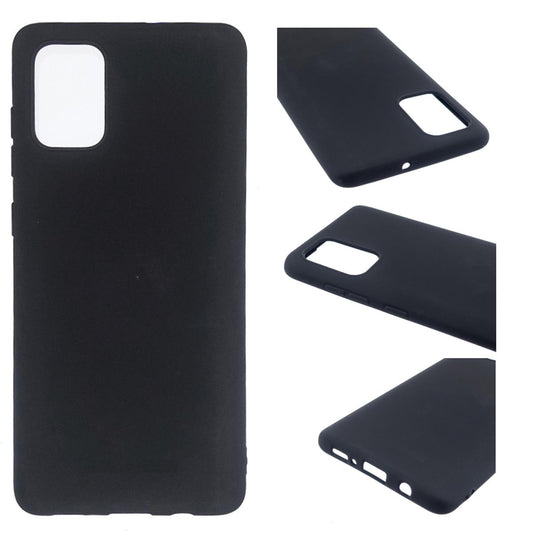 Hülle für Samsung Galaxy A32 4G Handy Silikon Case Cover Bumper Matt Schwarz