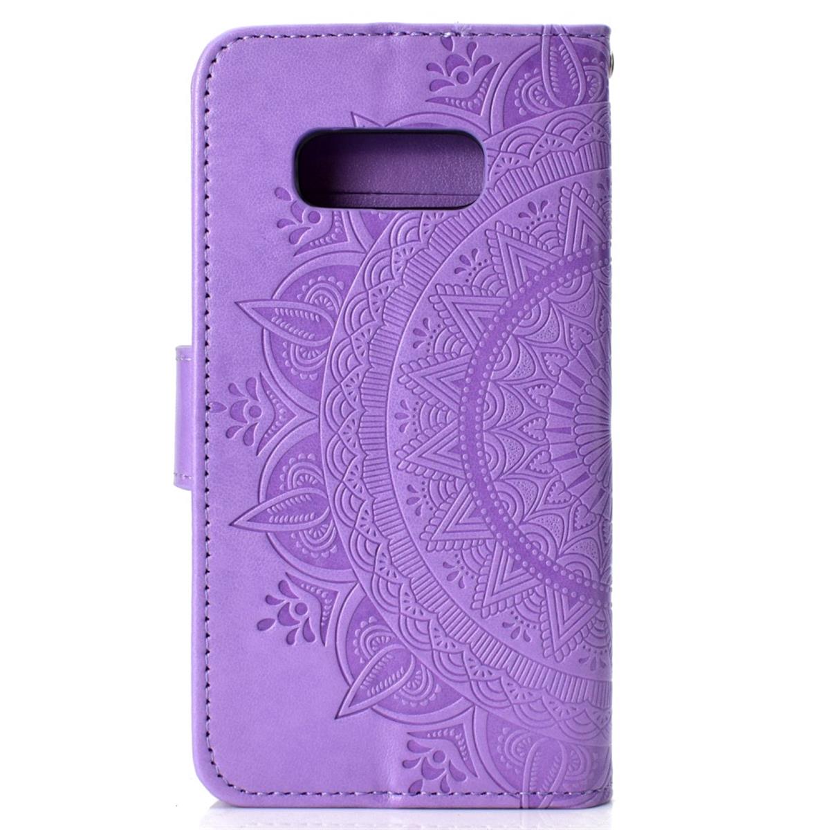 Hülle für Samsung Galaxy S10e Handyhülle Flip Case Schutzhülle Mandala Lila