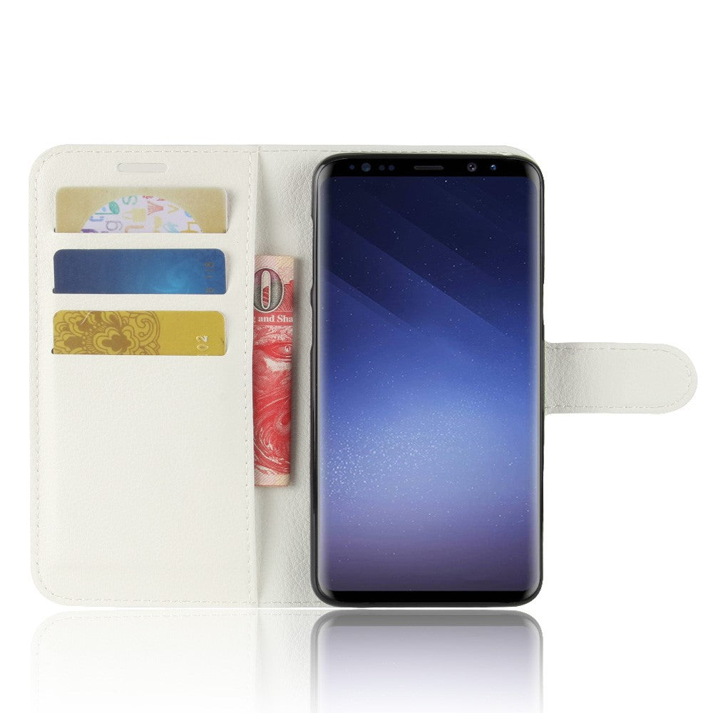 Hülle für Samsung Galaxy S9+ (Plus) Handyhülle Flip Case Schutz Tasche Weiß