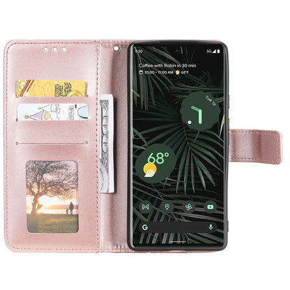 Hülle für Google Pixel 7 Handyhülle Flip Case Cover Schutzhülle Mandala Rosegold