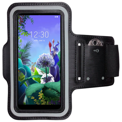 LG Q60 Handy Sport Armband Hülle Sportarmband Fitness Tasche Lauf Etui