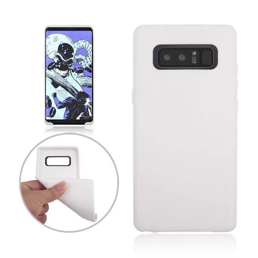 Hülle für Samsung Galaxy Note 8 Handy Cover Silikon Case Bumper Tasche Matt Weiß