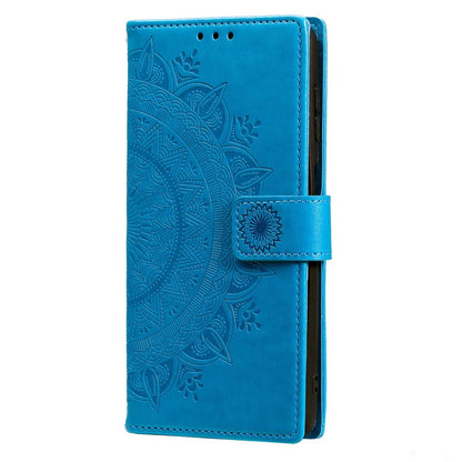 Hülle für Google Pixel 6 Pro Handyhülle Tasche Flip Case Cover Etui Mandala Blau