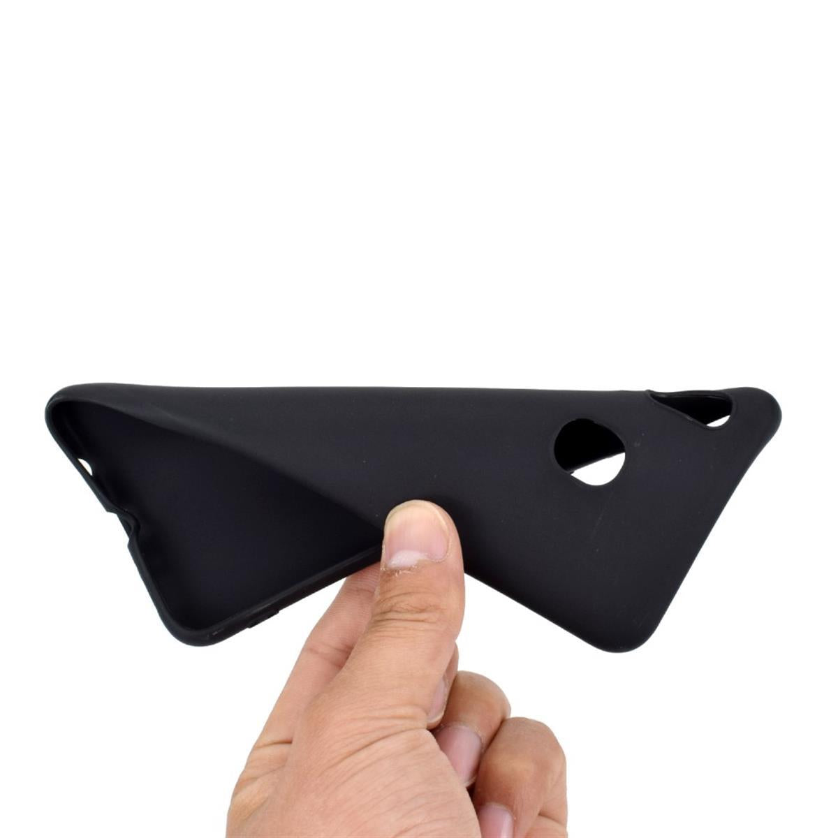 Hülle für Samsung Galaxy A40 Handyhülle Silikon Cover Schutzhülle Case matt Schwarz