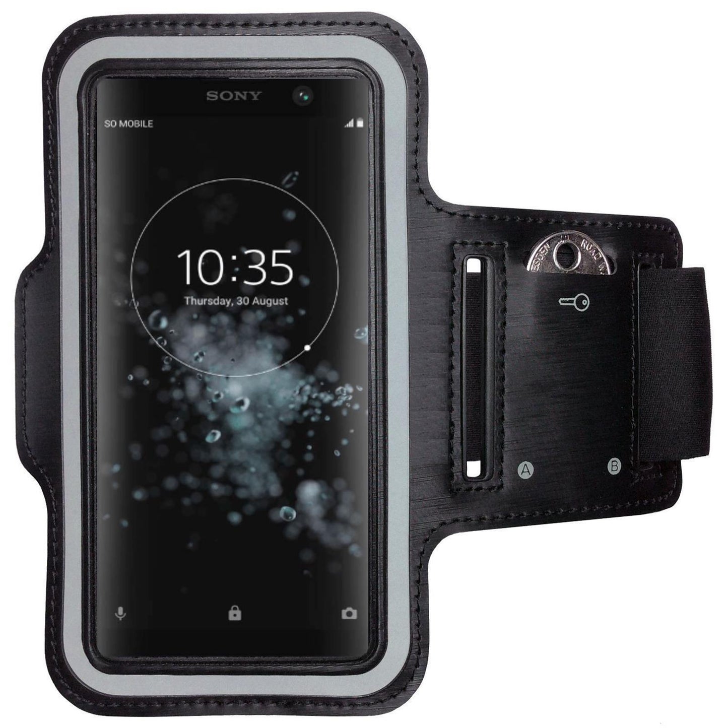 Sony XA2 Plus Sportarmband Handy Armband Hülle mit Schlüsselfach Etui