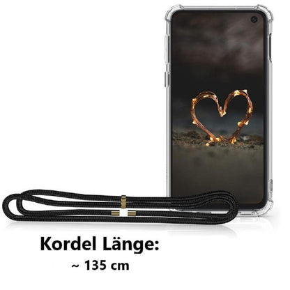 Hülle für Samsung Galaxy A51 Handyhülle Band Handykette Kordel Case Bumper klar