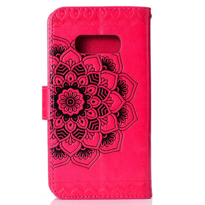 Hülle für Samsung Galaxy S10e Handyhülle Flip Case Cover Mandala (schwarz) Rot