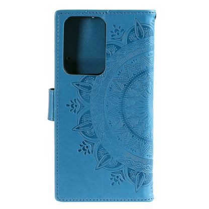 Hülle für Samsung Galaxy S20 Ultra Handyhülle Flip Case Schutzhülle Mandala Blau