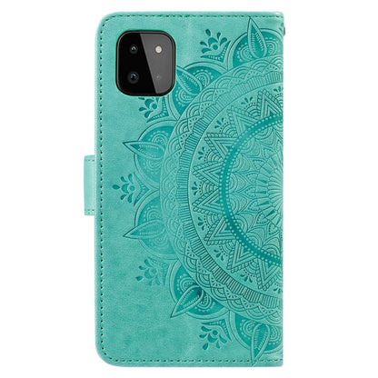 Hülle für Samsung Galaxy A22 5G Handyhülle Flip Case Cover Tasche Mandala Grün