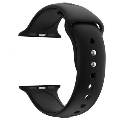 Sportarmband für Apple Watch 49/45/44/42mm Silikon Series Ultra/8/7/6/SE Schwarz