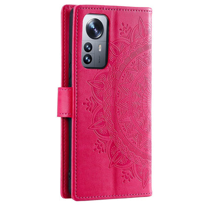 Hülle für Xiaomi 12 Pro Handyhülle Flip Case Cover Tasche Etui Mandala Pink