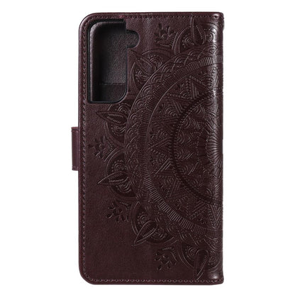 Hülle für Samsung Galaxy S21 Plus Handyhülle Flip Case Cover Schutzhülle Mandala Braun