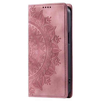 Hülle für Samsung Galaxy A15 Handyhülle Flip Case Cover Etui Mandala Rose